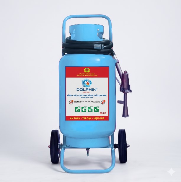 Bình Chữa Cháy Đa Năng Gốc Nước Dolphin Vỏ Thép - 35 Lít (DPA-T35L)
